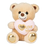 Plysj bamse heart love you 15 cm