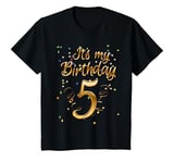 Youth It's my 5th Birthday Girl Gifts 5 Years Old T-Shirt