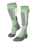 FALKE Women's SK2 Intermediate W KH Wool Warm Thick 1 Pair Skiing Socks, Green (Quiet Green 7378), 4-5