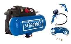 Compresseur Scheppach HC06 1200W 6L + set d'accessoires