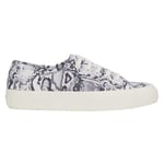 Superga Womens/Ladies 2750 Snakeskin Trainers (White Avorio/Navy) - Blue & White material_Synthetic - Size UK 3.5