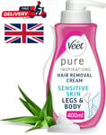 Veet Hair Removal Cream 400ml, Pure Sensitive Skin Formula - Smooth Skin UK