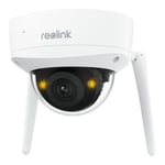 Reolink 4K 8MP Caméra Surveillance Extérieure 2,4/5GHz WiFi 6, Anti-Vandalisme IK10, Détection Humaine/Véhicule/Animal, Grand Angle 125°, Vision