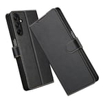 ELESNOW Case for Samsung Galaxy A25 5G, Premium Leather Wallet Flip Phone Case Cover Magnetic Closure Compatible with Samsung Galaxy A25 5G (Black)