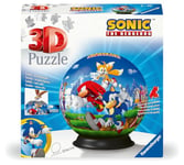 Ravensburger - Puzzle 3D Ball - Sonic - A partir de 6 ans - 72 pièces numérotées à assembler sans colle - Support inclus - Diamètre : 13 cm - 11592