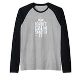 Forget Calm Smash it Padel Tennis Raglan Baseball Tee