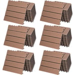 11x 22x 44x 55x 66x Dalles clipsables en bois composite wpc 30 x 30 cm Dalle de terrasse jardin extérieur 66x Classique terracotta