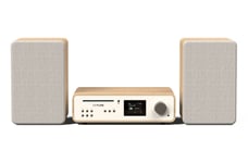 Pure Classic Stereo DAB DAB+ FM with Bluetooth CD Player and Internet Radio Music System Cotton White