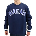 Nike M NSW NIKE AIR CREW FLC T-shirt à manches longues Homme Obsidien FR : S (Taille Fabricant : S)