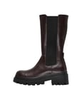 ONLY Femme Onldoja-5 PU Long Boot Bottes, Marron/Pierre, 36 EU