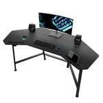 EUREKA ERGONOMIC Bureau Gaming 160x74cm Bureau Gamer Professionnel en Fome Aile Bureau d’Ordinateur Informatique avec 2 Emplacements pour iPad