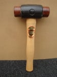 THOR SIZE 1 DOUBLE ENDED RAWHIDE HAMMER WITH WOODEN HANDLE      01-010