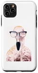 Coque pour iPhone 11 Pro Max Lunettes de soleil Flamingo Bird Cool Birdwatcher Birdwatcher Birding Gift