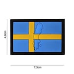 Vanoimports Svenska flaggan med konturer PVC patch