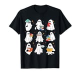 Funny Ghost Book Lover Librarian Halloween Teacher Ghosts T-Shirt