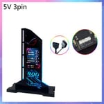 Carte vidéo graphique support VGA avec écran LCD 2.4 pouces,support RGB CPU GPU RAM moniteur AIDA64 pour PC Gamer armoire bricolage - Type 5V Black