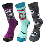 The Nightmare Before Christmas Tematiskt 3-pack Crew Socks Presentuppsättning[HK]