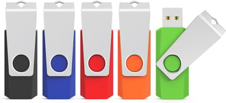 Cle USB 32Go Lot 5 Clé USB 3.0 5 Couleurs Clef USB Pendrive USB Flash Drive Mémoire de Stockage Clés USB 16Go pour Ordinateur TV/Voiture - Multicolore