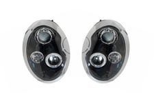 Set strålkastare lamplig for BMW New Mini R50R53 20012006 Svart inkl AngelEyes