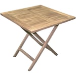 Caesaroo - Table pliante en bois teck pour jardin - Achillea