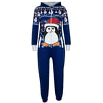 Kids Boys Girls Royal Penguin Christmas Fleece A2z Onesie One Piece Jumpsuit