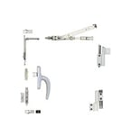 Fapim - Kit oscillo-battant Galicube 1 v à crémone Nefer midi - compas moyen 562 à 1200 mm - blanc 9010 - 1330BA32