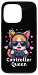 iPhone 13 Pro Controller Queen Cute Gamer Cat Design- Gaming Cat Lovers Case