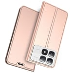 Xiaomi 14T Pro Etui med magnetisk lukking - Rose Gold