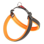 Ferplast Harnais pour Chiens de Taille Moyenne Harnais pour Chien AGILA Fluo 4 avec Rembourrage Doux, système de dégagement et d'attache Rapide, Tour de Poitrine 44-52 cm. Orange