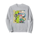 Rugrats Reptar Iconic 90's Retro Vintage Split Chest Poster Sweatshirt