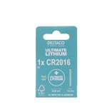 Deltaco Ultimate Lithium  3V  CR2016 button cell  1-pk