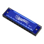 OFFCUP Harmonica Chromatique, 10 Trous 40 Tons Clé de Do Harmonica, Harmonica Blues avec Sac de Rangement pour Débutants Enfants Étudiants Adultes Comme Meilleur Cadeau- Bleu