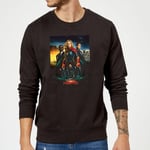 Captain Marvel Movie Starforce Poster Sweatshirt - Black - S - Black