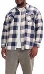 Levi's Men's Big & Tall Relaxed Fit Western Woven Shirts, Gough Plaid Naval Academy, 3XL