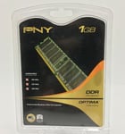 PNY Optima 1GB DDR 400 MHz PC3200 Desktop DIMM Memory Module (MD1024SD1-400)