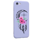 Coque violet Iphone 7 8 et SE 2020 et 2022 Dreamcatcher lune