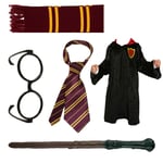 Wizard Harry Potter Book Week Day Fancy Dress Costume Robe Cloak Scarf Wand Tie