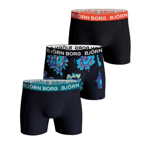 Björn Borg Cotton Stretch Boxer Black/Flowers 3-pack, S