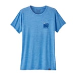 Patagonia Womens Cap Cool Daily Graphic Shirt -Waters (Blå (SUNRISE ROLLERS:VSSL BLUE XDYE) Large)