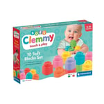 CLEMENTONI Soft Clemmy Touch & Play - 10 Soft Blocks Set 6-36M