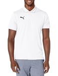 PUMA Men's TeamLIGA Sideline Polo Shirt, White/Black, XXL