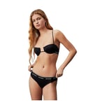 Calvin Klein Women Bikini Bottoms with Logo Band, Black (Pvh Black), 3XL