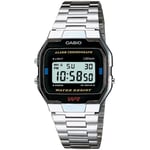 Casio Retro A163WA-1QES Chronograph Silver Stainless Steel Bracelet Watch BNIB