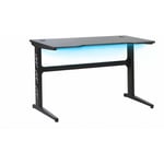 Beliani - Bureau Table Gaming Noir Look Futuriste Plateau et Pieds Rétro Eclairage led Multicolore Ideal Pour Competitions e Sport