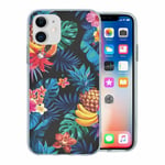 For Apple Iphone 11 Silicone Case Tropical Pineapple Flowers - S754