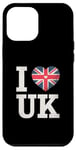 Coque pour iPhone 12 Pro Max Drapeau britannique humoristique Love UK I Love United Kingdom UK Meme