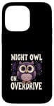 Coque pour iPhone 14 Pro Max Night Owls Sarcasme fonctionnel Motif chouettes matinales