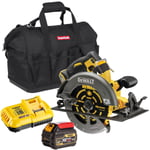 Dewalt DCS578N 54V Flexvolt Brushless Circular Saw 1 x 6.0Ah Battery Charger Bag