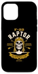 Coque pour iPhone 12/12 Pro F 22 Raptor avion avion crâne style vintage