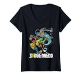 Womens Judge Dredd Vs Judge Death 2000 AD Comics V-Neck T-Shirt